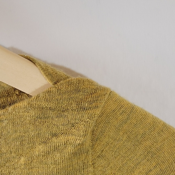 EILEEN FISHER  Women's Mustard 100% Wool Sweater Top Sz XXS Quite Luxury Soft - Picture 5 of 12